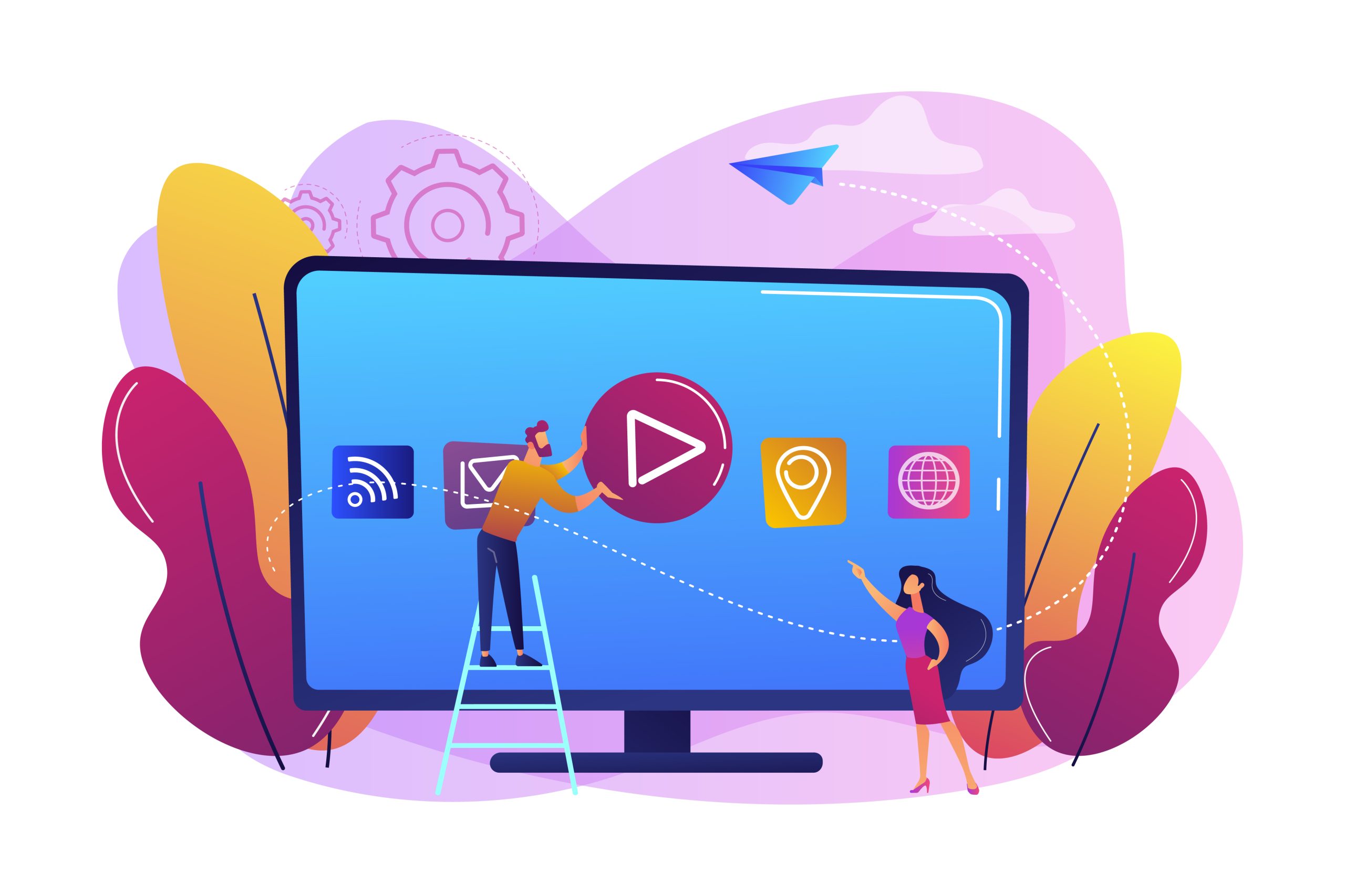 Smart TV technology concept vector illustration - Gen IPTV Subscription geniptv